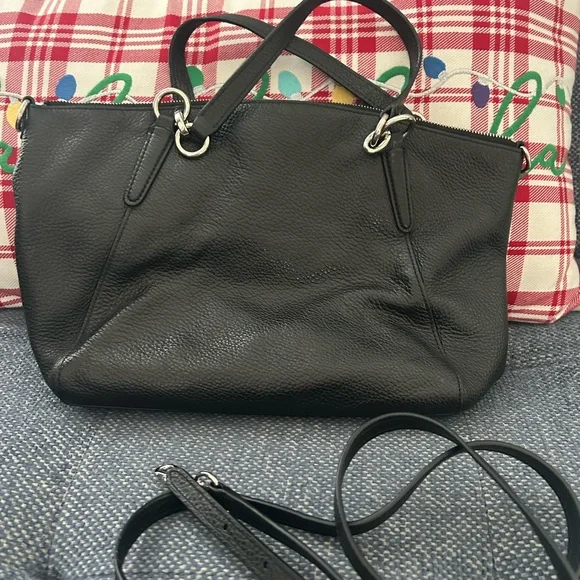 Coach Black Leather Satchel - Picture 2 of 7